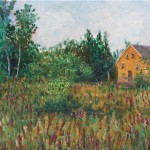 CANADA, LANDSCAPE, LINDA WOOLVEN, OIL PAINTING, OLD HOUSE IN FIELD, ONTARIO
